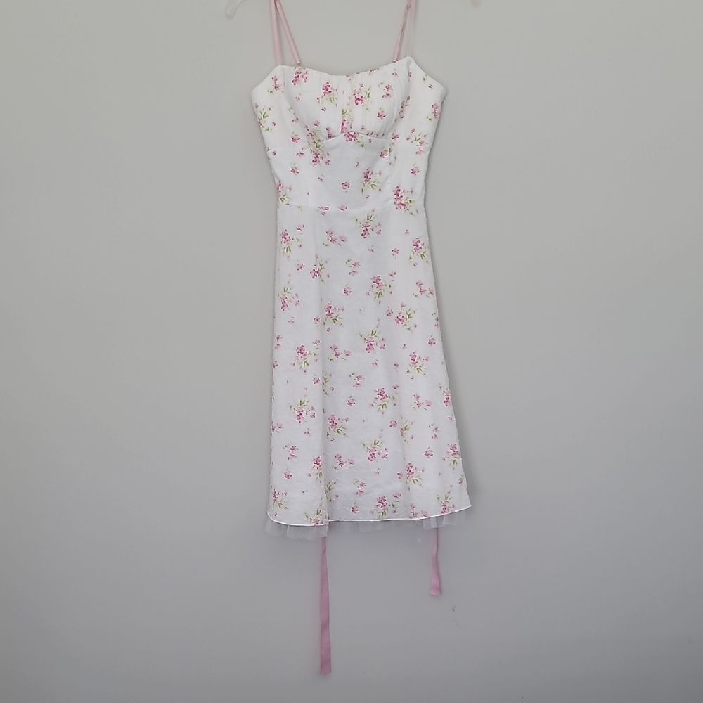 Floral White and Pink Nightgown